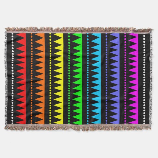 Aztec Bergen - Regenboog 01 Deken (Voorkant)