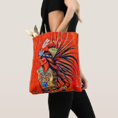 Aztec Bird Dancer Native American Canvas tas (Dichtbij)