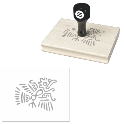 Aztec Bird Rubberstempel (Gestempeld)
