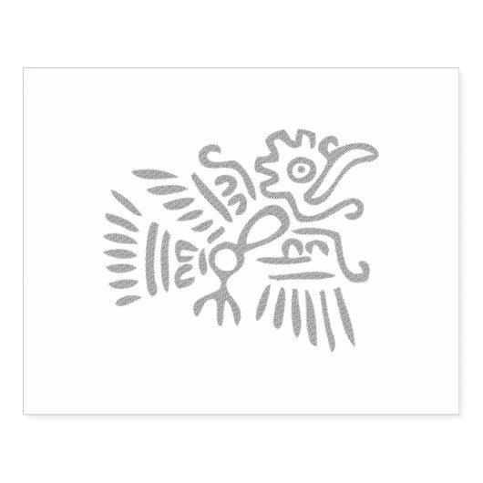 Aztec Bird Rubberstempel (Afrduk)