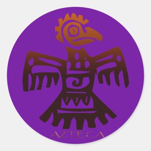 AZTEC ~ Bird Spirit Ronde Sticker (Voorkant)