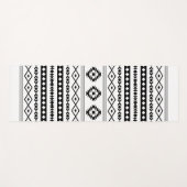 Aztec Black op White Mixed Motifs Pattern Yogamat (Voorkant (horizontaal))