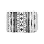 Aztec Black op White Mixed Motifs (V) Pattern Badmat (Voorkant)
