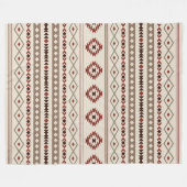 Aztec bladert rostcrème gemengd motifpatroon fleece deken (Voorkant (Horizontaal))