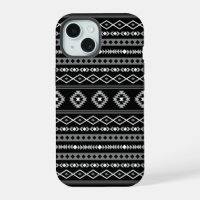 Aztec blanc gris noir Motifs mélangés Motif