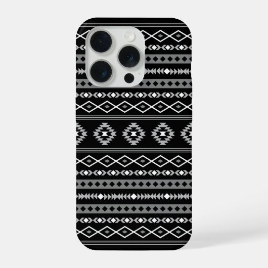 Aztec blanc gris noir Motifs mélangés Motif (Verso)