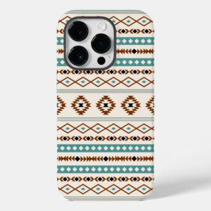 Aztec Blauwgroen Terracotta Black Cream Mixed Patt Case-Mate iPhone 14 Pro Hoesje