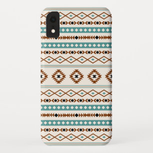 Aztec Blauwgroen Terracotta Black Cream Mixed Patt iPhone XR Hoesje