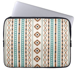 Aztec Blauwgroen Terracotta Zwart Cream Mixed (V)P Laptop Sleeve