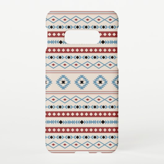 Aztec Blue Red Black Cream Gemengde Motieven Patro Samsung Galaxy Hoesje (Achterkant)