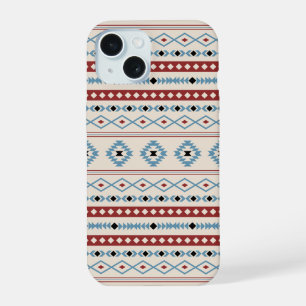 Aztec Blue Red Black Cream Mixte Motifs Motif