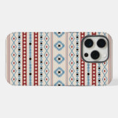 Aztec Blue Red Black Cream Mixte Motifs Motif (Verso Horizontal)