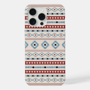 Aztec Blue Red Black Cream Mixte Motifs Motif