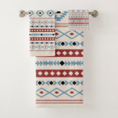 Aztec Blue Red Black Cream Mixte Motifs Motif (En situation)
