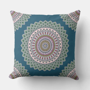 Aztec Blue Reversible Decorative Pillow Kussen