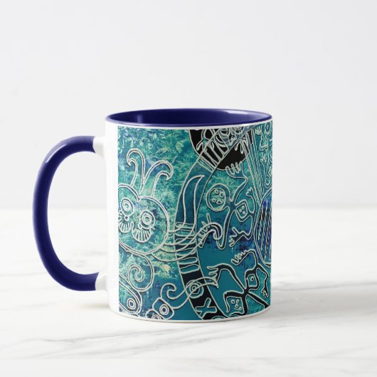 Aztec blues Combo Mug (Gauche)