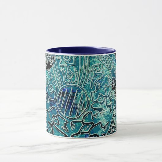Aztec blues Combo Mug (Centre)