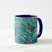 Aztec blues Combo Mug (Devant droit)