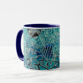 Aztec blues Combo Mug (Devant gauche)