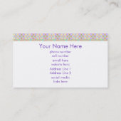 Aztec Boho Pastels Monogram Calling Card Zigzag Contactkaartje (Achterkant)