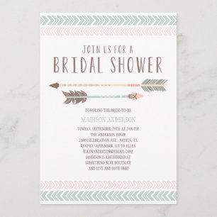 Aztec   Bridal Shower-uitnodiging Kaart