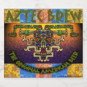 Aztec brouwt het originele Amerikaanse bier Bier Etiket (Enkel label)