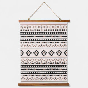 Aztec Brown Black Cream Mixed Motifs Patroonstrand Hangend Wandkleed