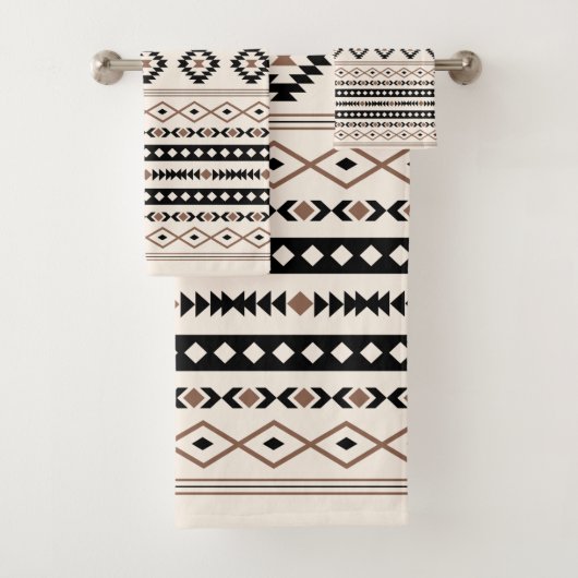 Aztec Brown Crème Noire Mixte Motifs Motif (En situation)