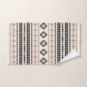 Aztec Brown Crème Noire Mixte Motifs Motif (Serviette à main)