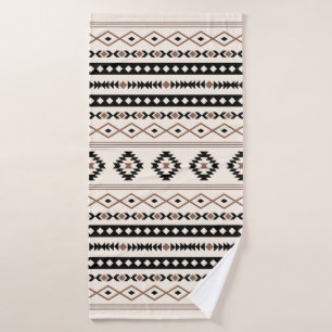 Aztec Brown Crème Noire Mixte Motifs Motif