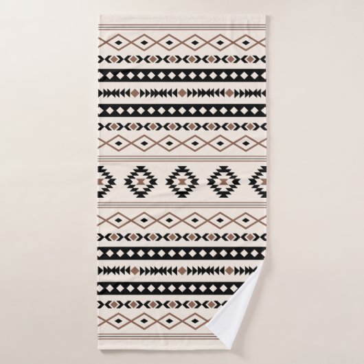 Aztec Brown Crème Noire Mixte Motifs Motif (Serviette de bain)