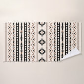 Aztec Brown Crème Noire Mixte Motifs Motif (Serviette de bain)