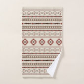 Aztec Browns Crème rouille Mixte Motifs Motif (Serviette à main)