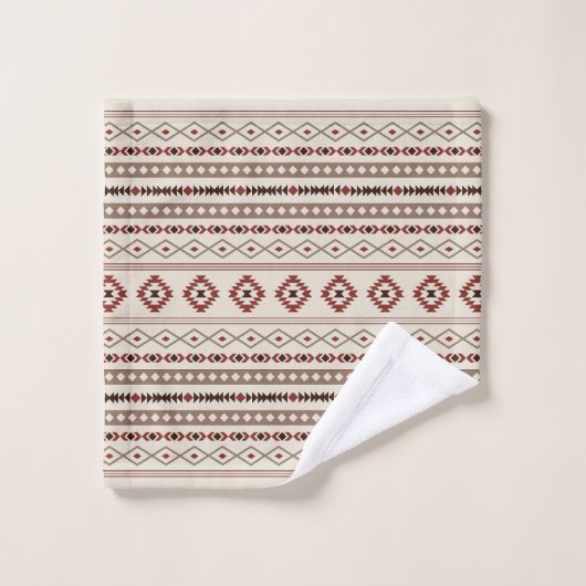 Aztec Browns Crème rouille Motifs mixtes Rpt Motif (Gant de toilette)