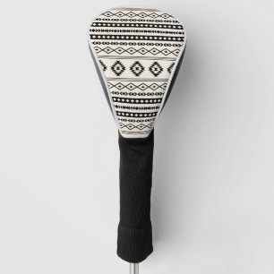 Aztec bruin op crème gemengd motieven patroon golfheadcover