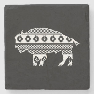 Aztec Buffalo Stenen Onderzetter