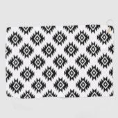 Aztec BW Symbool op wit patroon Golfhanddoek (Horizontaal)