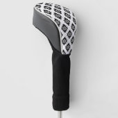 Aztec BW Symbool op wit patroon Golfheadcover (Schuin)