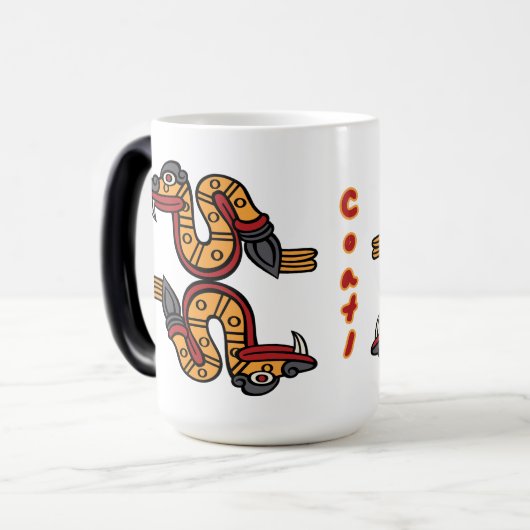 Aztec Calendar Day 05 - Coatl Magische Mok (Voorkant links)