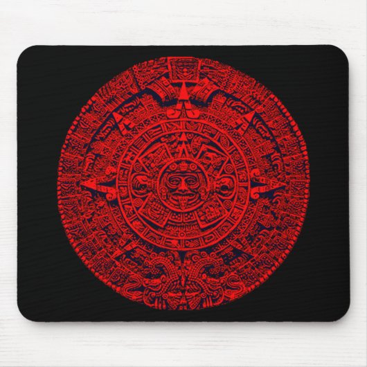 Aztec Calendar - Red Muismat (Voorkant)