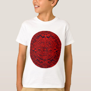 Aztec Calendar - Red T-shirt