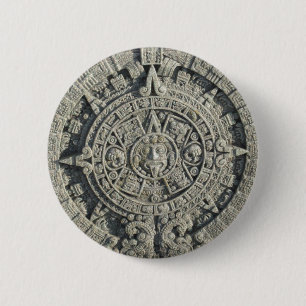 Aztec Calendar Ronde Button 5,7 Cm
