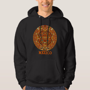 Aztec Calendar Stone of Sun Stone of Mexico. Hoodie