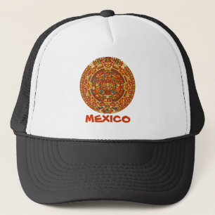Aztec Calendar Stone of Sun Stone of Mexico. Trucker Pet