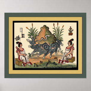 Aztec-ceremonies ~ Archeology ~ Tovar Codex ~ * ~ Poster