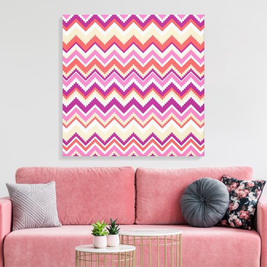 Aztec Chevron #1 in VictoriaShaylee Canvas Afdruk (Insitu (Woonkamer))
