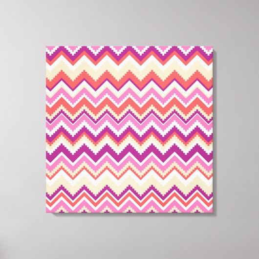 Aztec Chevron #1 in VictoriaShaylee Canvas Afdruk (Voorkant)