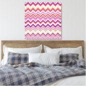Aztec Chevron #1 in VictoriaShaylee Canvas Afdruk (Insitu (Slaapkamer))