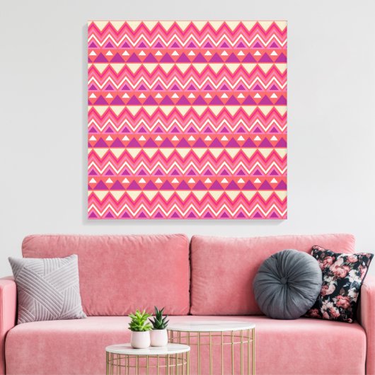 Aztec Chevron #2 in VictoriaShaylee Canvas Afdruk (Insitu (Woonkamer))