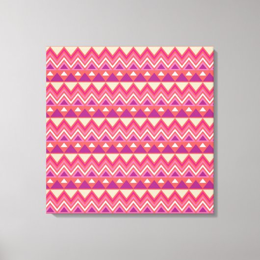 Aztec Chevron #2 in VictoriaShaylee Canvas Afdruk (Voorkant)